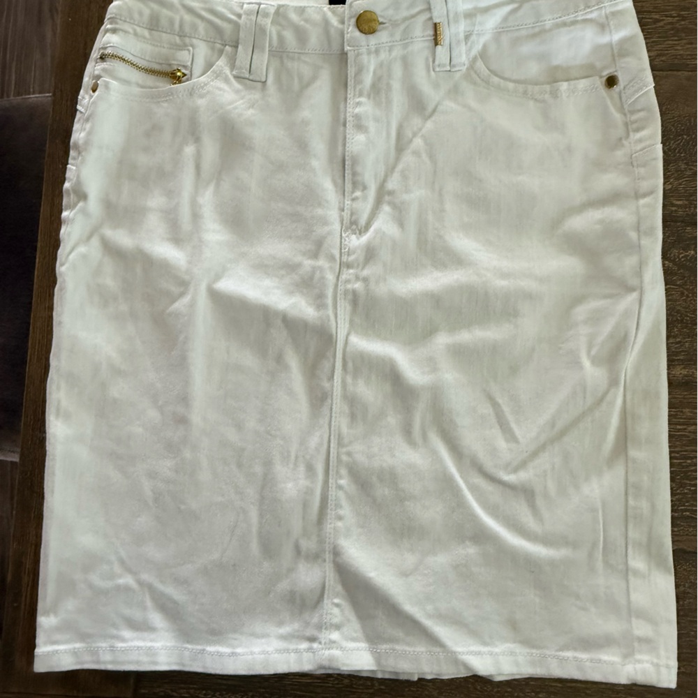 Max Jeans White Denim Skirt
